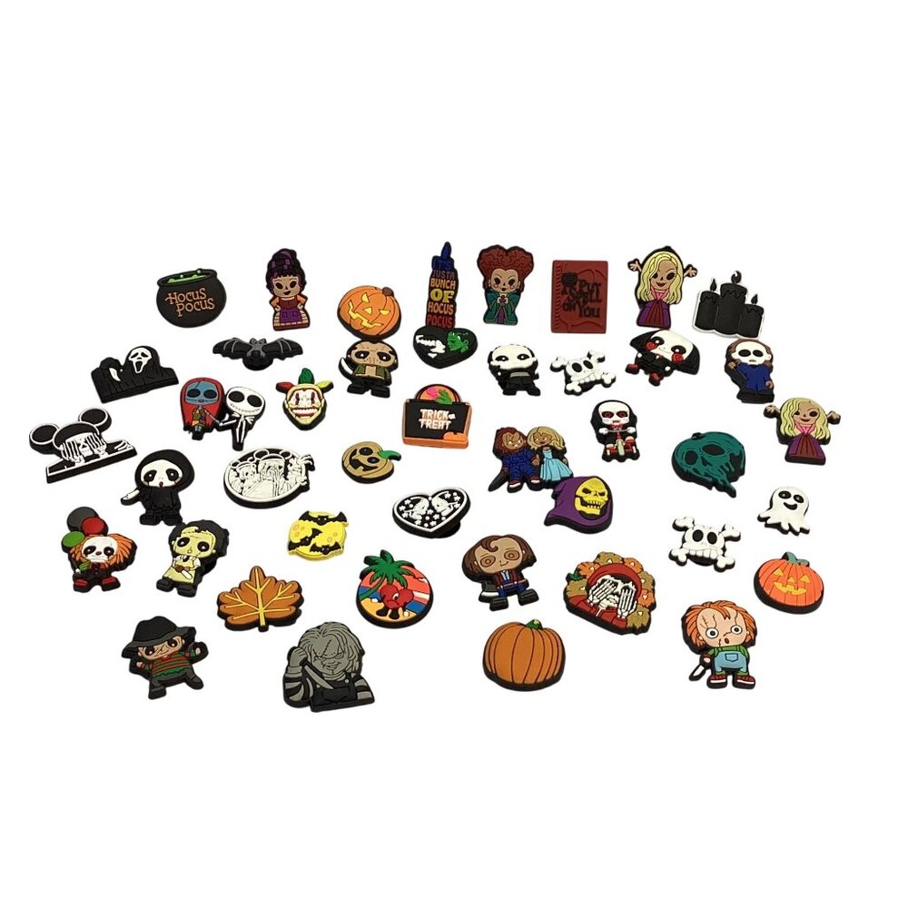 Halloween Trick or Treat Shoe Charms Cr-cs 40pcs Assorted Brand New